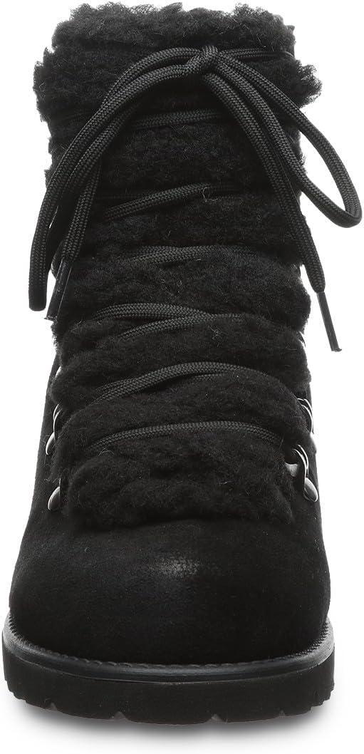 imageBEARPAW Womens Alisa Classic Suede Boot  Lightweight LaceUp BootBlackBlack
