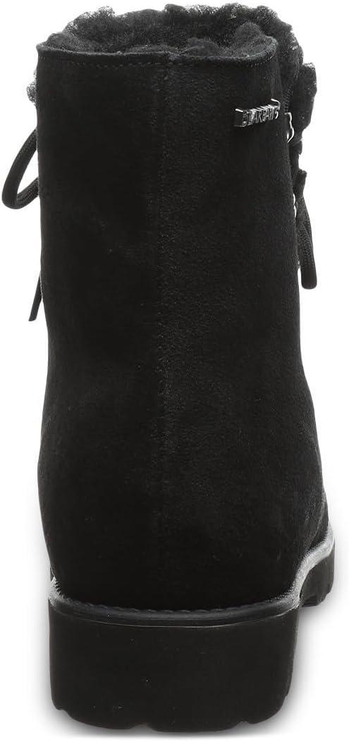 imageBEARPAW Womens Alisa Classic Suede Boot  Lightweight LaceUp BootBlackBlack