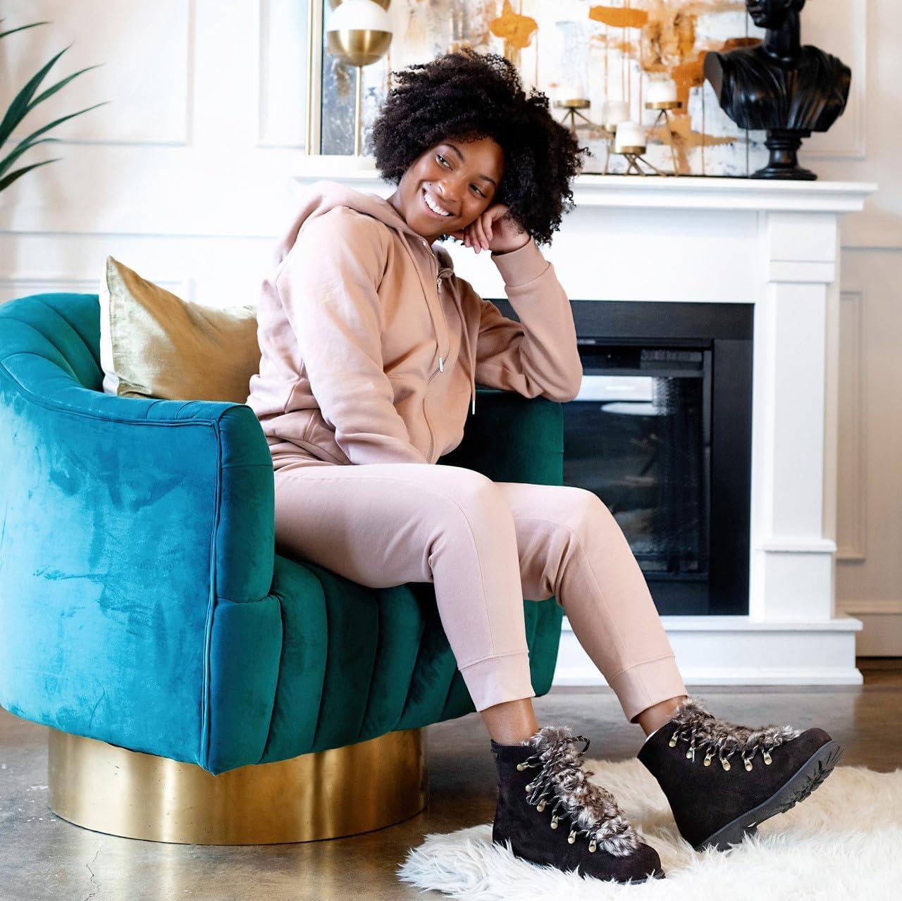 imageBEARPAW Womens Alisa Classic Suede Boot  Lightweight LaceUp BootChocolate