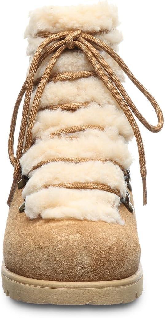 imageBEARPAW Womens Alisa Classic Suede Boot  Lightweight LaceUp BootIced Coffee