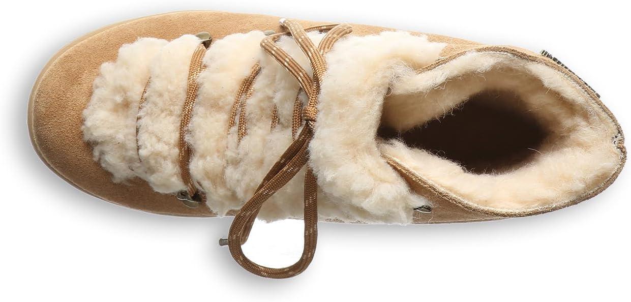 imageBEARPAW Womens Alisa Classic Suede Boot  Lightweight LaceUp BootIced Coffee