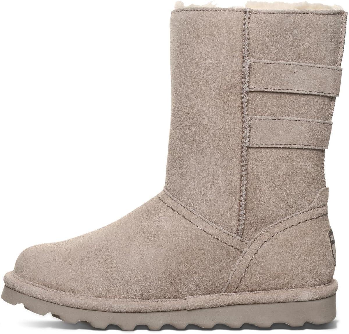 imageBEARPAW Womens Aurelia Boot  Womens Boot Classic Suede  Womens Pull On Boot  Comfortable Winter Boot  Multiple Colors ampamp SizesMushroom