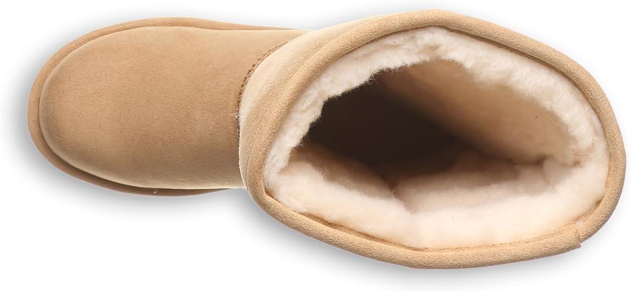 imageBEARPAW Womens Elle Tall Vegan Iced Coffee Size 9  Womens Boot Classic Suede  Womens Slip On Boot  Comfortable Winter Boot