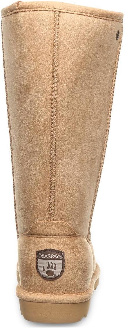 imageBEARPAW Womens Elle Tall Vegan Iced Coffee Size 9  Womens Boot Classic Suede  Womens Slip On Boot  Comfortable Winter Boot
