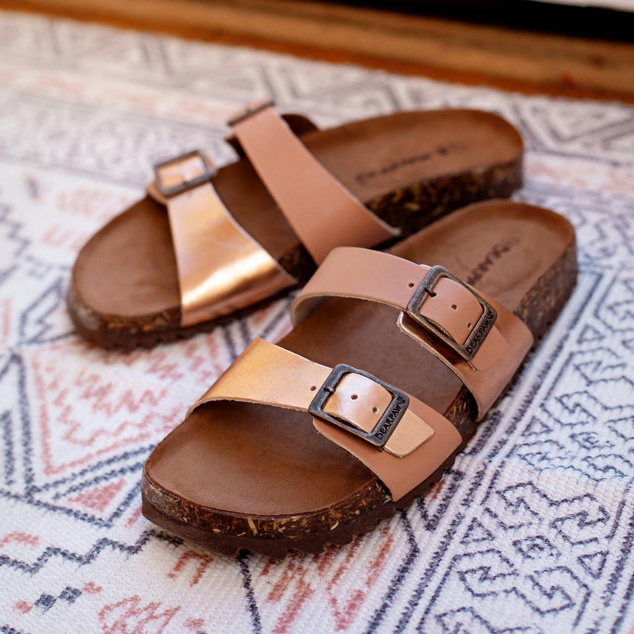 imageBEARPAW Womens Julieta II Sandal  Womens Sandal  Womens Shoe  Comfortable Lightweight SandalsLuggageRose Gold