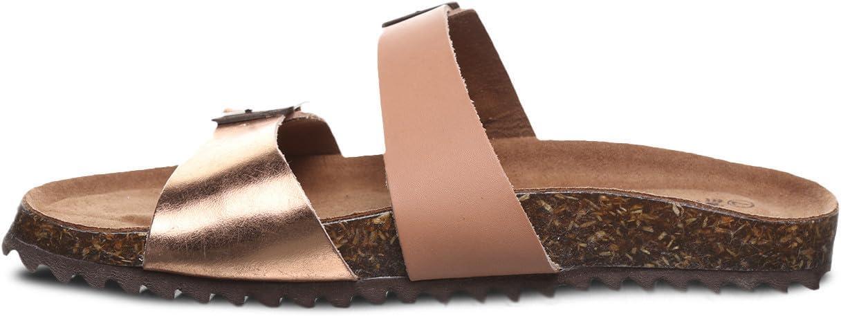 imageBEARPAW Womens Julieta II Sandal  Womens Sandal  Womens Shoe  Comfortable Lightweight SandalsLuggageRose Gold