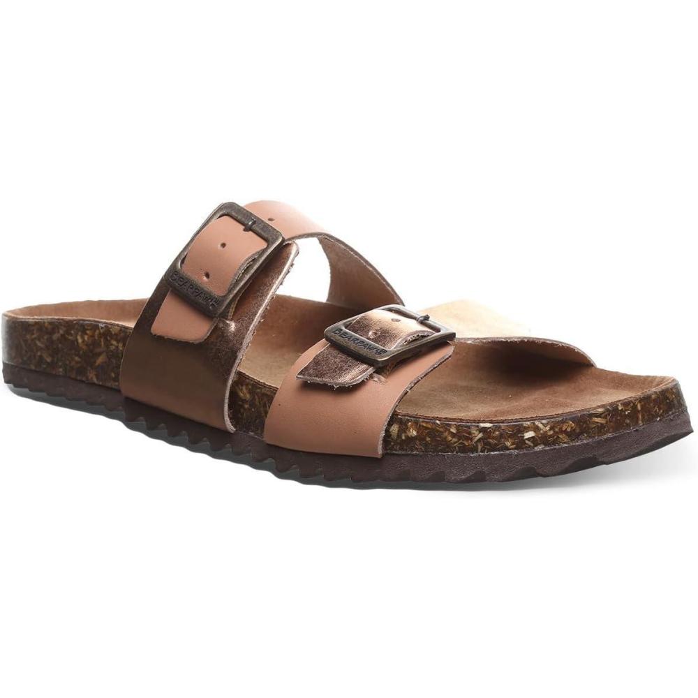 imageBEARPAW Womens Julieta II Sandal  Womens Sandal  Womens Shoe  Comfortable Lightweight SandalsLuggageRose Gold