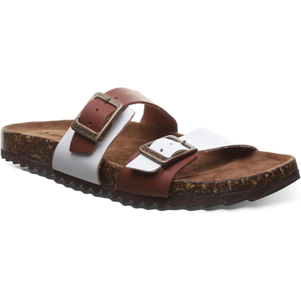 imageBEARPAW Womens Julieta II Sandal  Womens Sandal  Womens Shoe  Comfortable Lightweight SandalsSaddleWhite