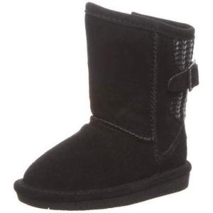 imageBEARPAW Toddler Boshie Multiple Colors  Toddlers Boot Classic Suede  Kids Slip On Boot  Comfortable Winter BootBlack