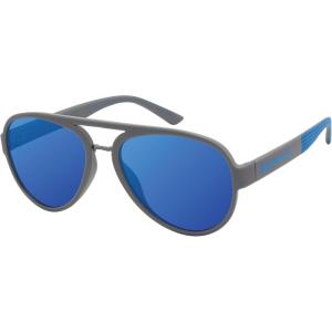 imageBEARPAW mens Bearpaw Mens Plastic Aviator With Metal Bridge Ecofriendly Sunglass Aviator SunglassesMatte GreyBlue