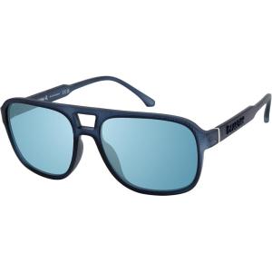imageBearpaw Mens Plastic Aviator EcoFriendly Sunglass with Raise Logo Detail One SizeMatte Blue
