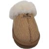 imageBearpaw Loki Ii 2  Womens Sheepskin Slippers Hickory Corduroy  7 Medium