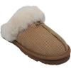 imageBearpaw Loki Ii 2  Womens Sheepskin Slippers Hickory Corduroy  7 Medium