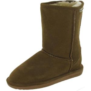 imageBEARPAW Emma Short Womens Classic Winter Slip On Boots Lightweight Suede Boots Multiple ColorsHickoryChampagne