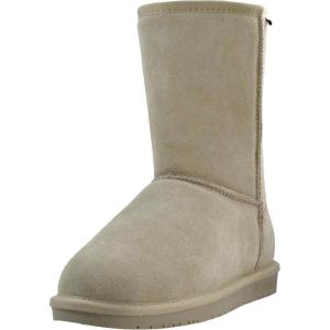 imageBEARPAW Emma Short Womens Classic Winter Slip On Boots Lightweight Suede Boots Multiple ColorsLemon Pepper