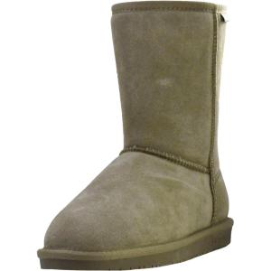 imageBEARPAW Emma Short Womens Classic Winter Slip On Boots Lightweight Suede Boots Multiple ColorsMartini Olive