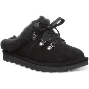 imageBearpaw Cedar Womens Suede Slipper Shoes Black  7 Medium
