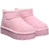 imageBEARPAW Retro Shorty Youth Boots  3 Suede SlipOn  Wool Blend Lining  Indoor ampamp Outdoor Winter Boots for KidsPrism Pink