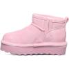 imageBEARPAW Retro Shorty Youth Boots  3 Suede SlipOn  Wool Blend Lining  Indoor ampamp Outdoor Winter Boots for KidsPrism Pink