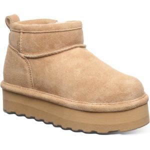 imageBEARPAW Retro Shorty Youth Boots  3 Suede SlipOn  Wool Blend Lining  Indoor ampamp Outdoor Winter Boots for KidsIced Coffee Solid