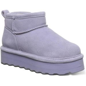 imageBEARPAW Retro Shorty Youth Boots  3 Suede SlipOn  Wool Blend Lining  Indoor ampamp Outdoor Winter Boots for KidsPersian Violet
