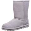 imageBEARPAW Womens Elle Short Winter Boot  8quot Suede Shoes  Sheepskin ampamp Wool Blend Lining  Comfortable Boots for WomenGray Fog