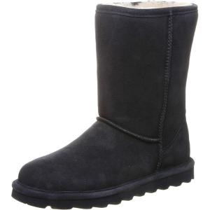 imageBEARPAW Womens Elle Short Winter Boot  8quot Suede Shoes  Sheepskin ampamp Wool Blend Lining  Comfortable Boots for WomenNavy