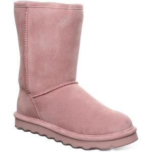 imageBEARPAW Womens Elle Short Winter Boot  8quot Suede Shoes  Sheepskin ampamp Wool Blend Lining  Comfortable Boots for WomenPeony