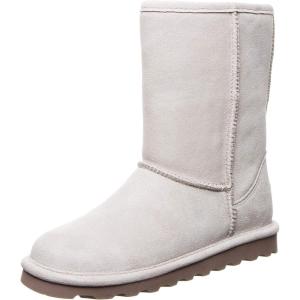 imageBEARPAW Womens Elle Short Winter Boot  8quot Suede Shoes  Sheepskin ampamp Wool Blend Lining  Comfortable Boots for WomenWinter White