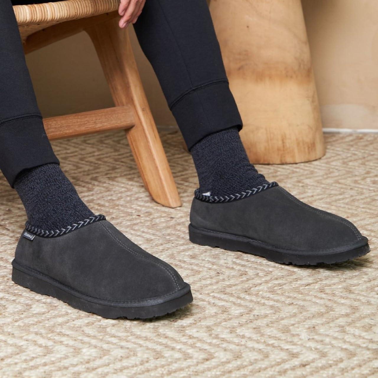 imageBEARPAW Mens Beau Graphite Size 12  Comfort Slipper Shoe  Lightweight ampamp Soft SlipOn