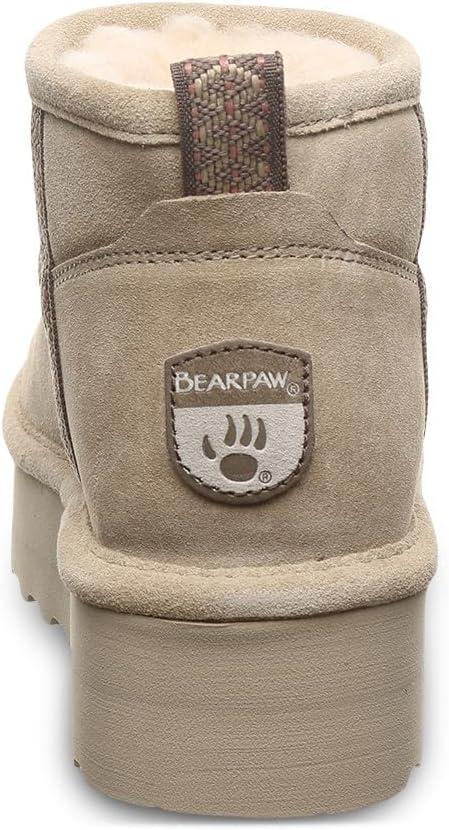 imageBearpaw Womens Retro October Boot  Womens Ankle Boot  Slip On Boot  Comfortable Winter Boot  Multiple Colors ampamp SizesLemon Pepper