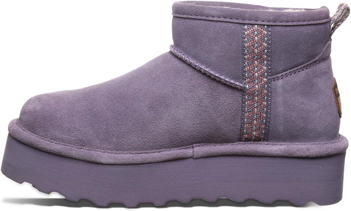 imageBearpaw Womens Retro October Boot  Womens Ankle Boot  Slip On Boot  Comfortable Winter Boot  Multiple Colors ampamp SizesPurple Sage