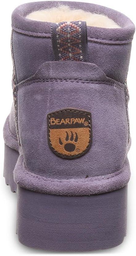imageBearpaw Womens Retro October Boot  Womens Ankle Boot  Slip On Boot  Comfortable Winter Boot  Multiple Colors ampamp SizesPurple Sage
