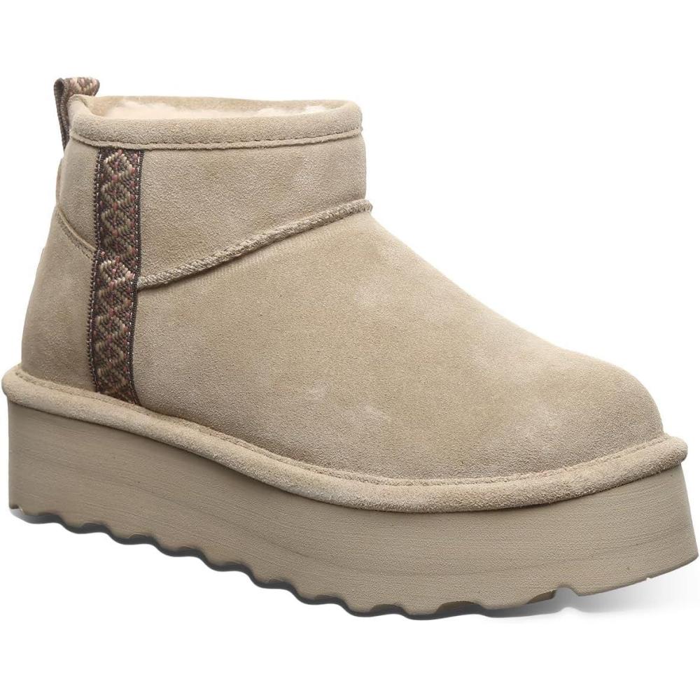 imageBearpaw Womens Retro October Boot  Womens Ankle Boot  Slip On Boot  Comfortable Winter Boot  Multiple Colors ampamp SizesLemon Pepper