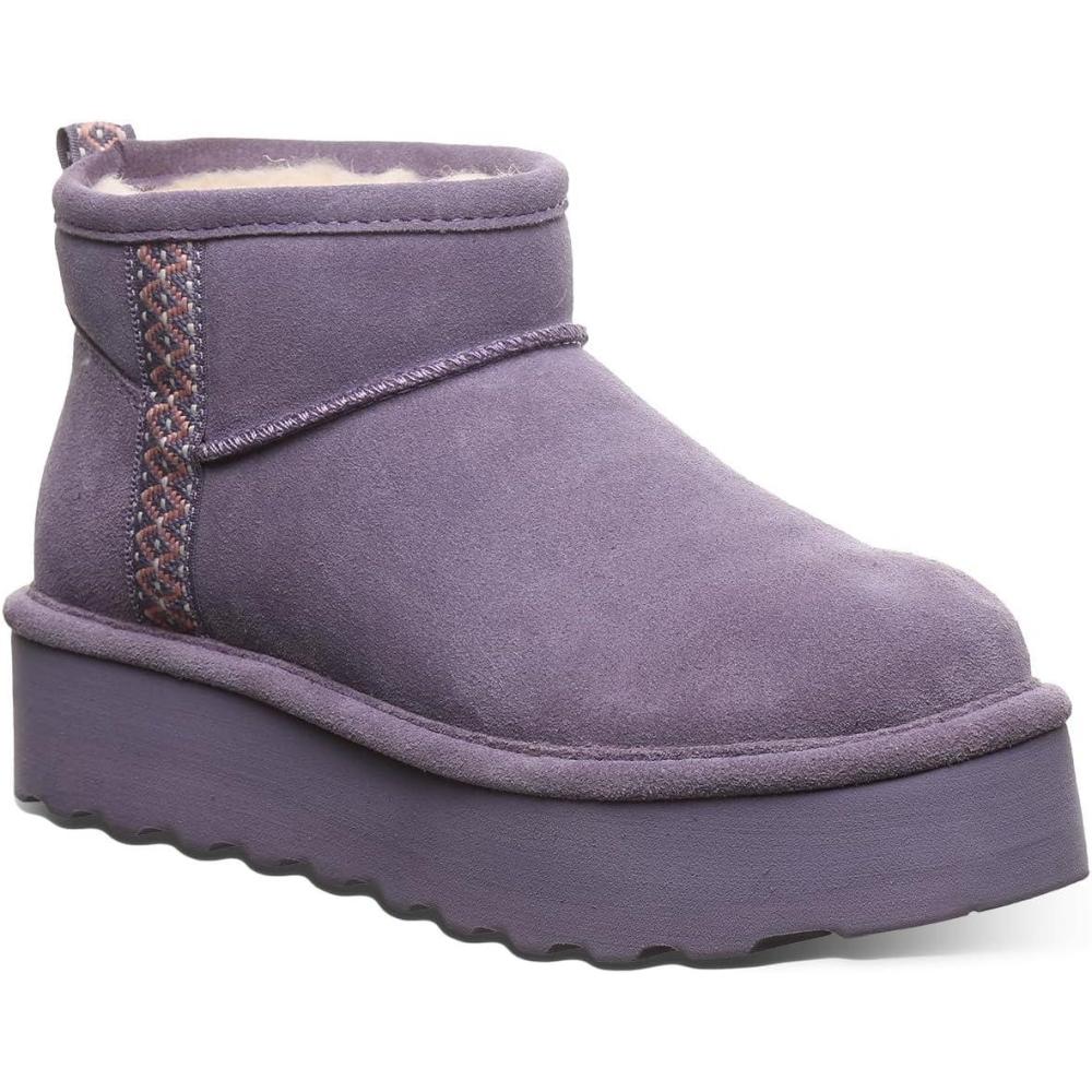 imageBearpaw Womens Retro October Boot  Womens Ankle Boot  Slip On Boot  Comfortable Winter Boot  Multiple Colors ampamp SizesPurple Sage