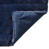 imageBEARPAW  Bath Rug Soft Faux Rabbit Runner with NonSlip Backing Ribbed Design Striped Bathroom Decor Faux Fur Steel Grey 22quot x 60quotNavy