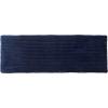 imageBEARPAW  Bath Rug Soft Faux Rabbit Runner with NonSlip Backing Ribbed Design Striped Bathroom Decor Faux Fur Steel Grey 22quot x 60quotNavy