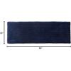 imageBEARPAW  Bath Rug Soft Faux Rabbit Runner with NonSlip Backing Ribbed Design Striped Bathroom Decor Faux Fur Steel Grey 22quot x 60quotNavy