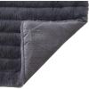 imageBEARPAW  Bath Rug Soft Faux Rabbit Runner with NonSlip Backing Ribbed Design Striped Bathroom Decor Faux Fur Steel Grey 22quot x 60quotSteel Grey