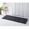 imageBEARPAW  Bath Rug Soft Faux Rabbit Runner with NonSlip Backing Ribbed Design Striped Bathroom Decor Faux Fur Steel Grey 22quot x 60quotSteel Grey