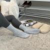 imageBEARPAW Womens 3 Pair Pack Super Soft Modern Multicolor Assorted Easy Care Solid Large Cable Neutral Colors Ankle Boot SocksBlack