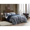 imageBearPaw  King Comforter Set 3Piece Bedding with Matching Shams Ideal for All Seasons Odell Navy KingNavy