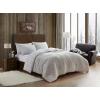 imageBearPaw  King Comforter Set 3Piece Bedding with Matching Shams Warm ampamp Cozy Home Decor Faux Grey King
