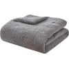 imageBearpaw  Twin Comforter Set 2Piece Bedding Set with Matching Sham Soft ampamp Warm Sherpa Fabric Cable Knit Grey TwinTwin XL