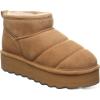imageBEARPAW Womens Quilted Retro Shorty Ankle BootIced Coffee Solid