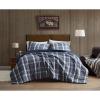 imageBearPaw  King Comforter Set 3Piece Bedding with Matching Shams Ideal for All Seasons Odell Navy KingNavy