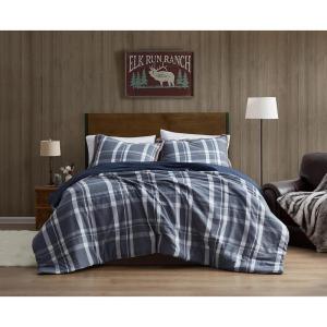 imageBEARPAW  Queen Comforter Set 3Piece Bedding with Matching Shams Ideal for All Seasons Odell Navy FullQueen