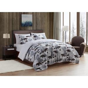 imageBearpaw  Twin Comforter Set 2Piece Bedding ampamp Matching Sham Warm ampamp Cozy Home Decor Bear Lane TwinTwin XL