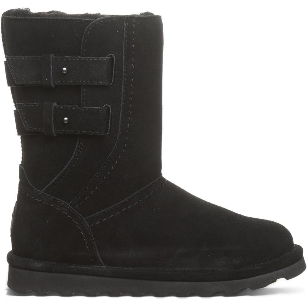 imageBEARPAW Womens Aurelia Boot  Womens Boot Classic Suede  Womens Pull On Boot  Comfortable Winter Boot  Multiple Colors ampamp SizesBlack