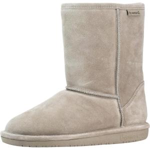 imageBEARPAW Emma Short Womens Classic Winter Slip On Boots Lightweight Suede Boots Multiple ColorsMushroom
